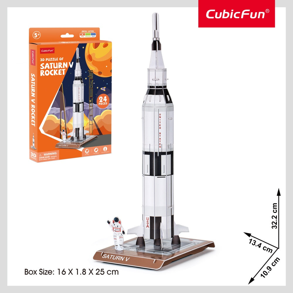 CUBIC FUN - 3D PUZZLE SATURN V 24 PIECES - CUBIC FUN (CUW3198)
