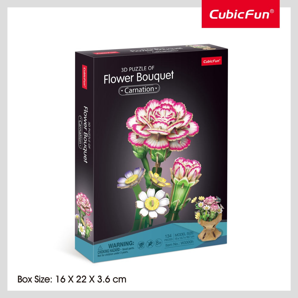 BUCHET DE FLORI 3D GAROAFA 134 PIESE - CUBIC FUN (CUW3300h)