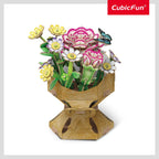 BUCHET DE FLORI 3D GAROAFA 134 PIESE - CUBIC FUN (CUW3300h)