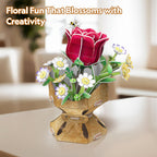 BUCHET DE FLORI 3D TRANDAFIR 120 PIESE - CUBIC FUN (CUW3301h)