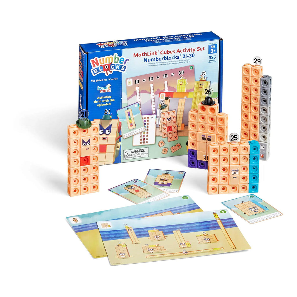 MATHLINK®CUBES NUMBERBLOCKS IN ENGLISH ACTIVITY SET FROM 21 - 30 - HAND2MIND (HM96321-UK)