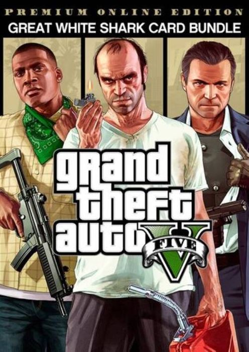 GRAND THEFT AUTO V: PREMIUM ONLINE EDITION & GREAT WHITE SHARK CARD BUNDLE - XBOX LIVE - XBOX ONE - MULTILANGUAGE - EU - Libelula Vesela - Jocuri video