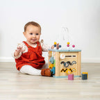 CUB 5 IN 1 CU ACTIVITATI - PASTEL - BIGJIGS TOYS (38038)