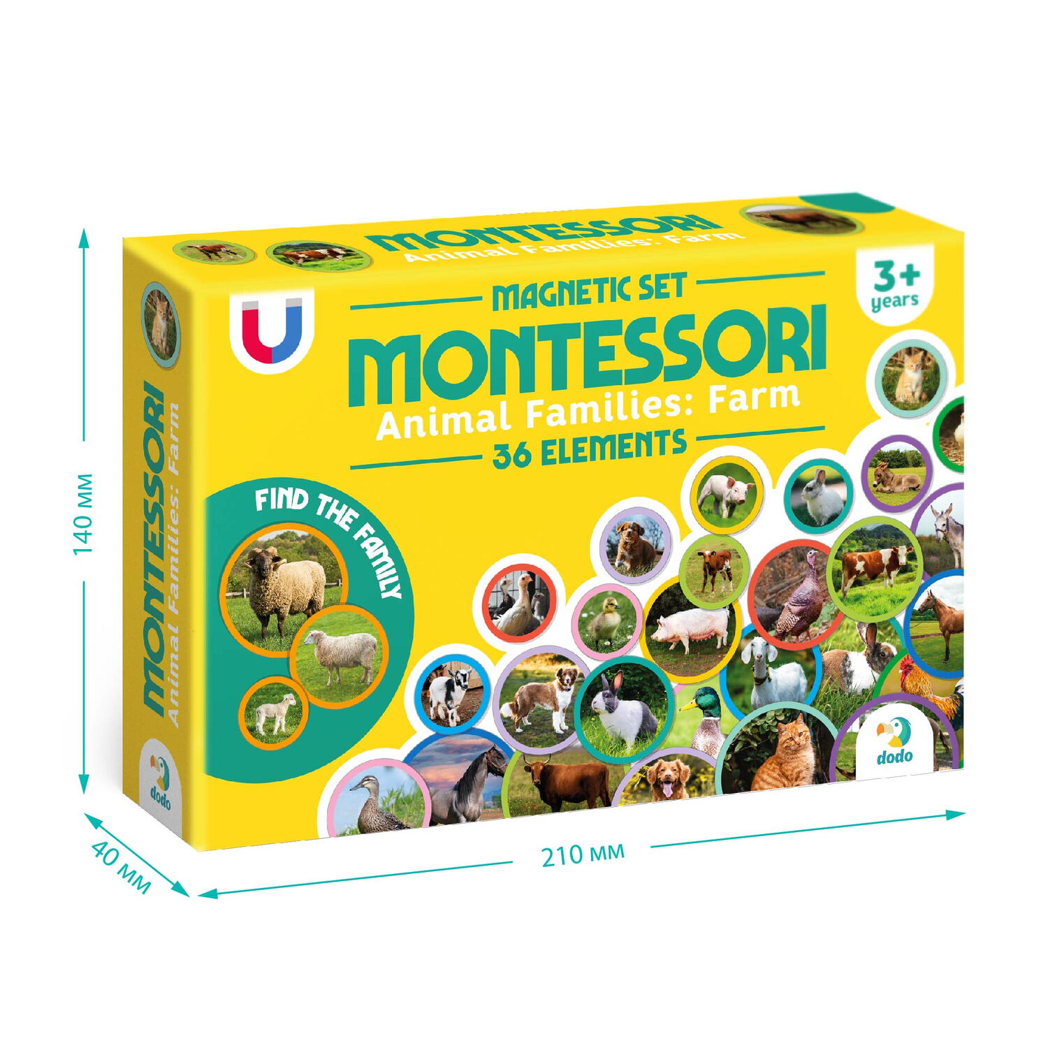 SET MAGNETI MONTESSORI - ANIMALE DE LA FERMA - DODO (DO200271)