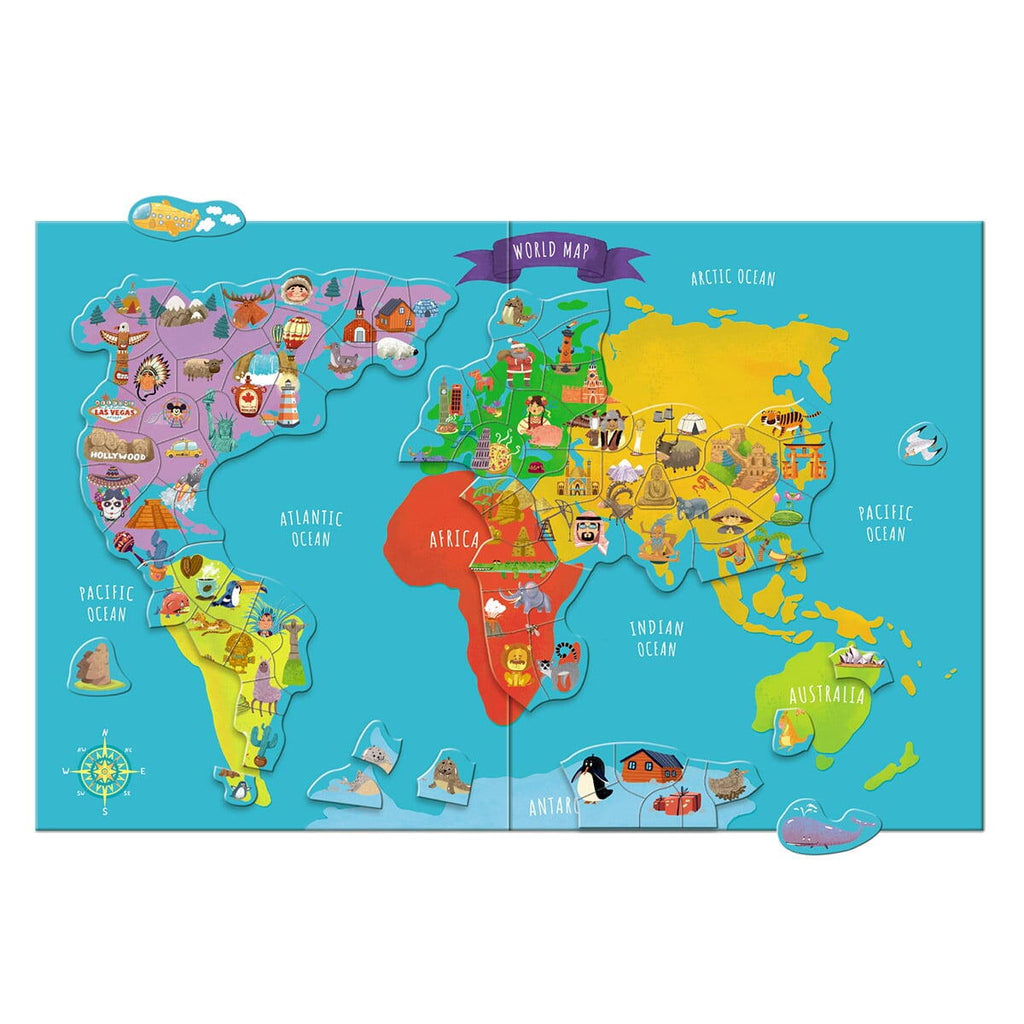 PUZZLE MAGNETIC - HARTA LUMII (118 PIESE) - DODO (DO200201)