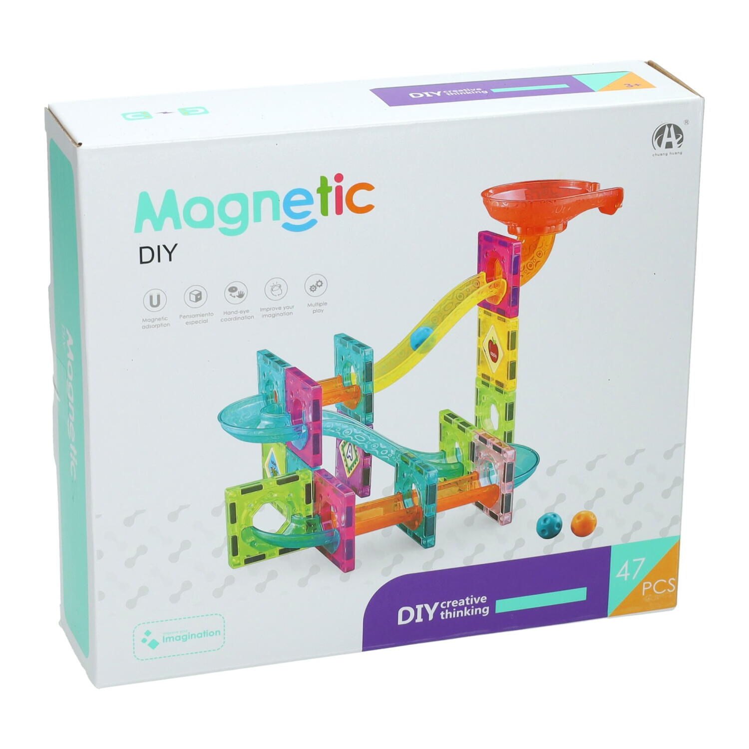 LABIRINTUL MEU MAGNETIC - 47 PIESE (5.5 CM) - BUFNITEL (CH1034)
