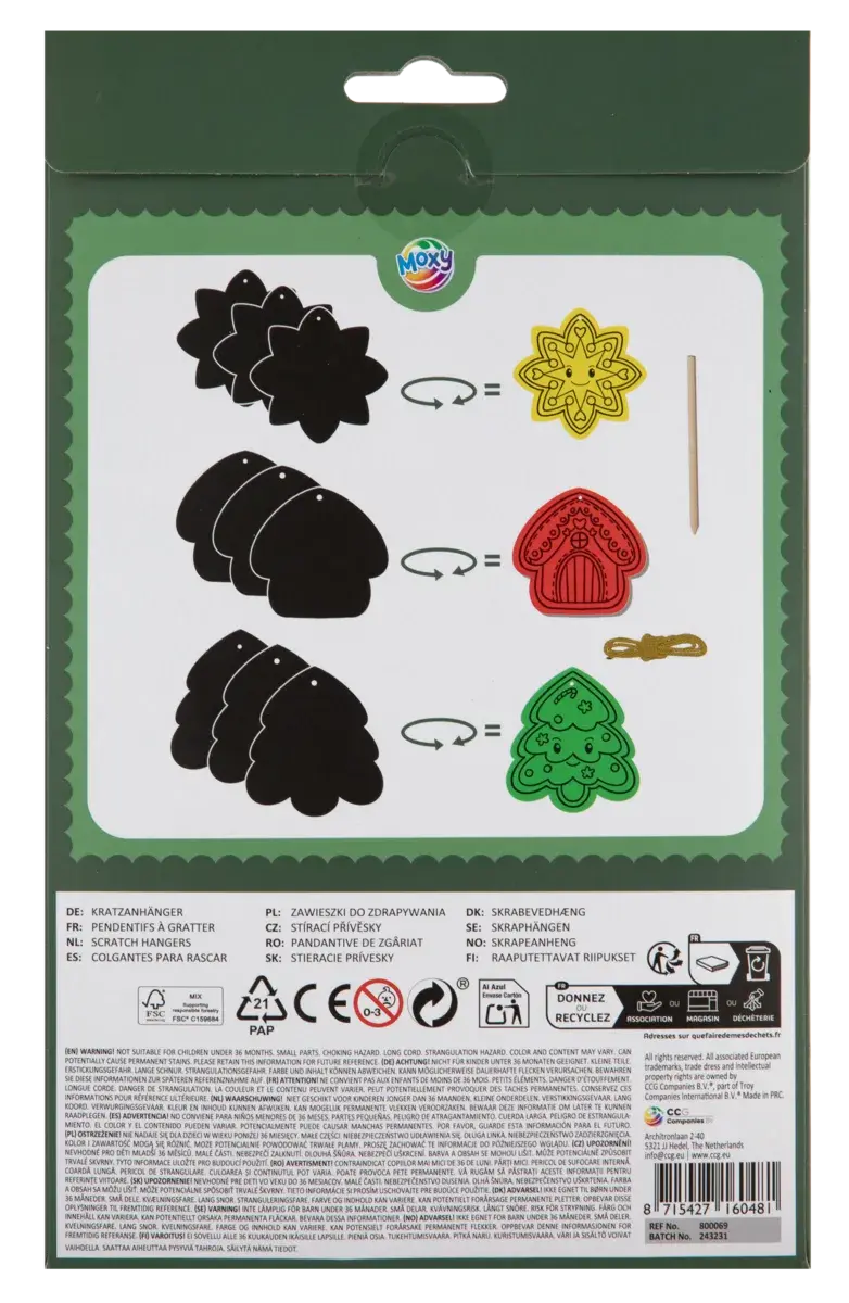 SET DE RAZUIT - DECORATIUNI DE CRACIUN - MOXY (800069)