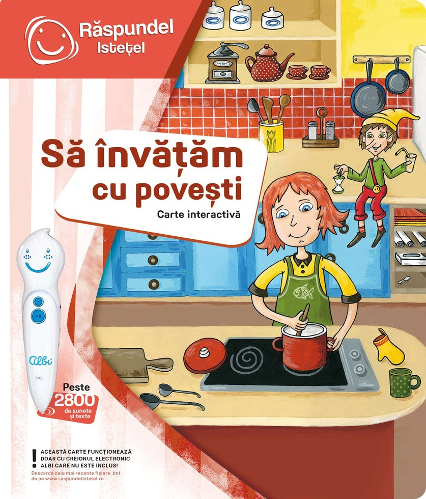 RASPUNDEL ISTETEL, CARTE INVATAM CU POVESTI - ALBI (63360) - Libelula Vesela - Jucarii