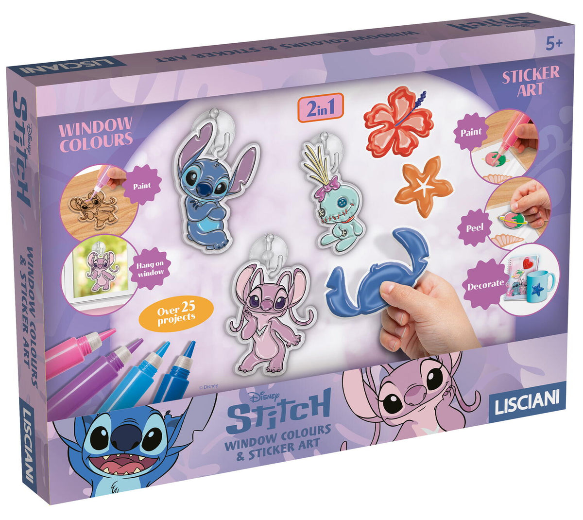 ARTA PE GEAM - STITCH & ANGEL - LISCIANI (L118816)