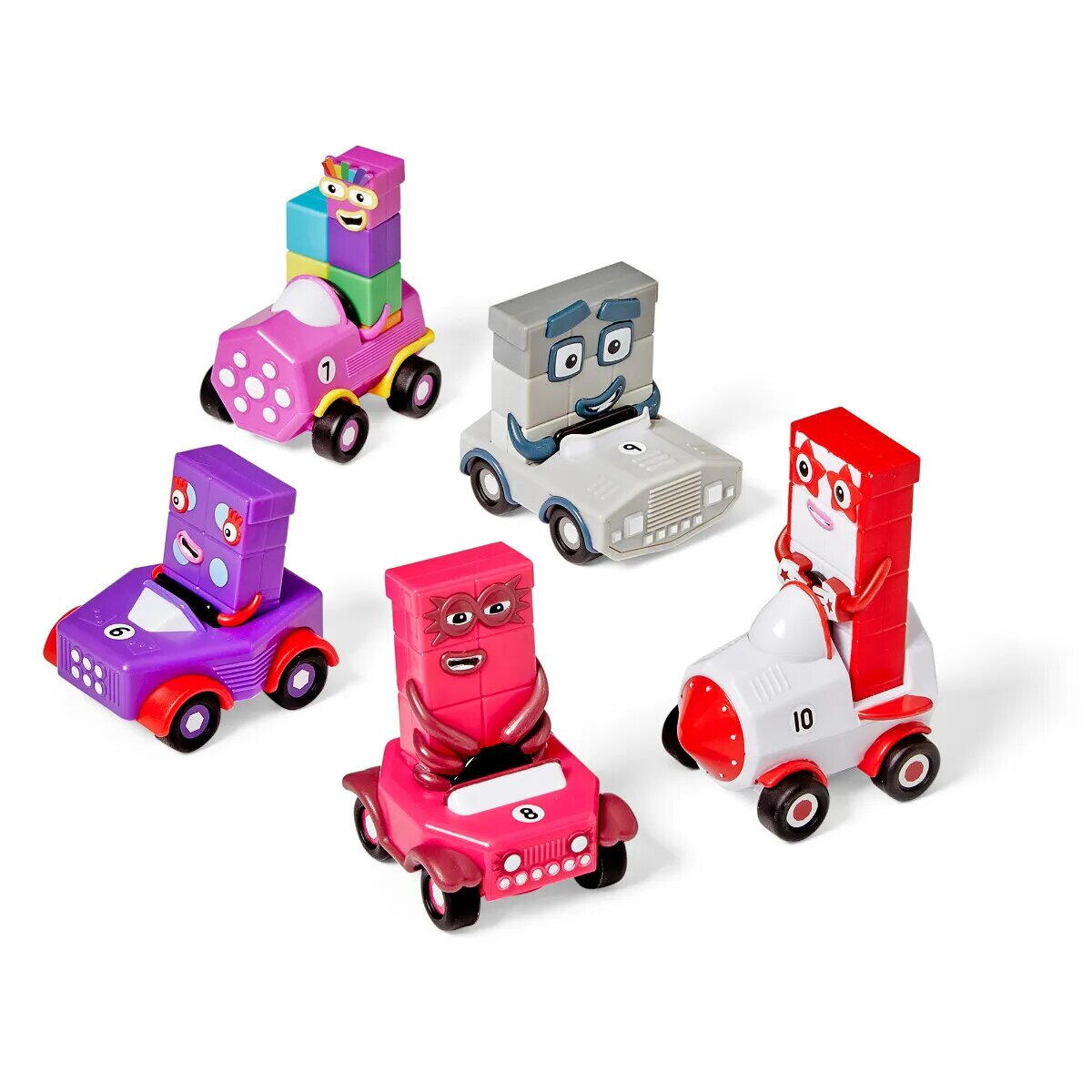 SET MINI VEHICULE NUMBERBLOCKS - DE LA 6 LA 10 - HAND2MIND (HM96928-UK)