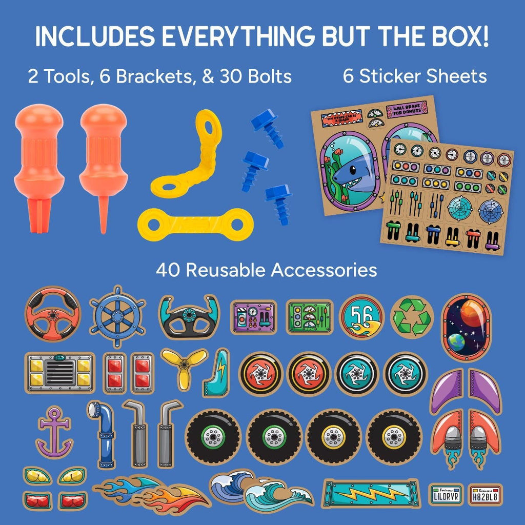 SET DE CREATIE BOXINEERS™ - VEHICULE DIN CARTON - EDUCATIONAL INSIGHTS (EI-1513)