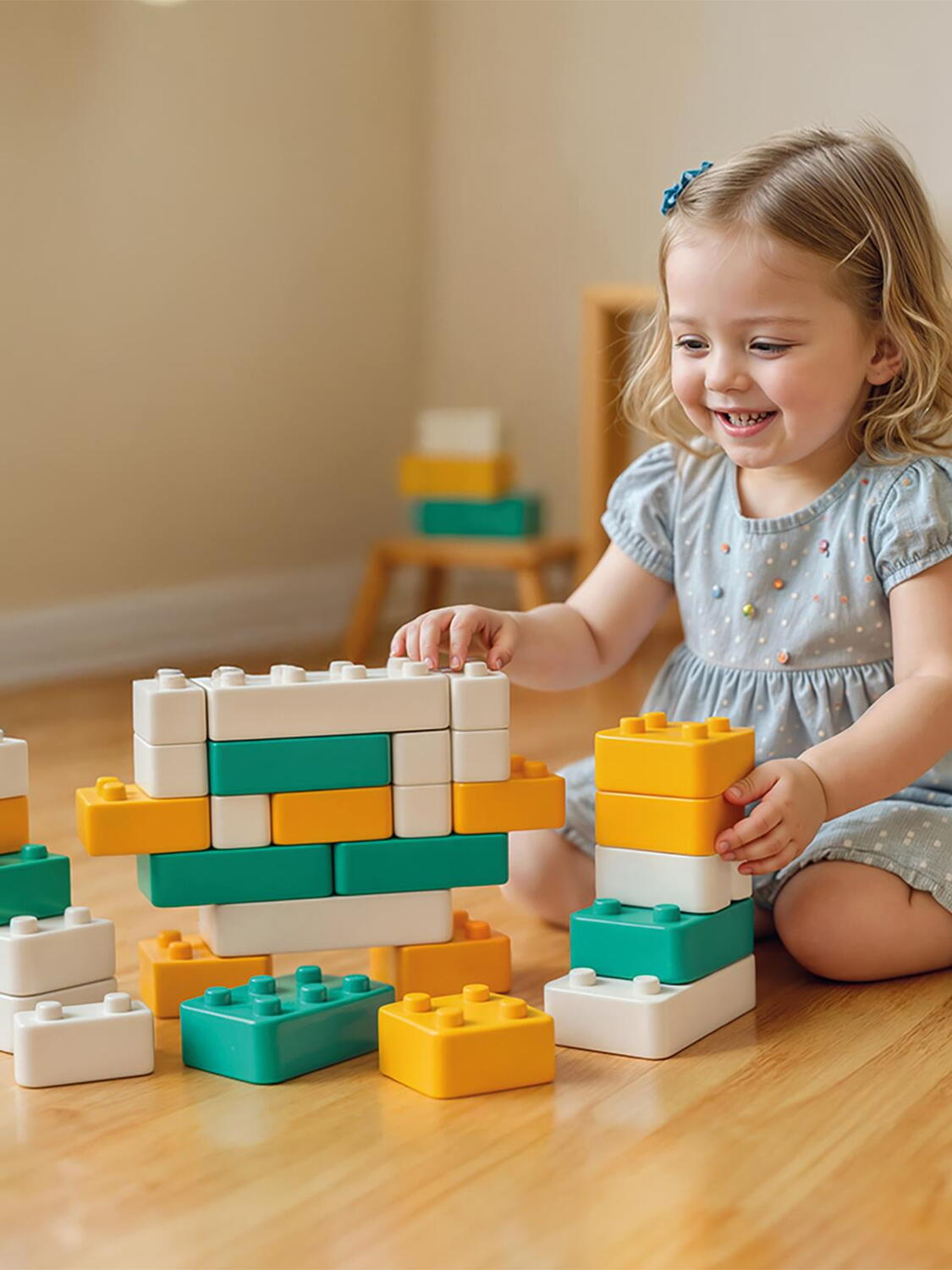 CUBURI GIGANT - PASTEL (48 PIESE) - DOLU (D2644)