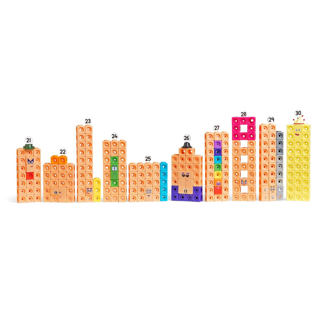 MATHLINK®CUBES NUMBERBLOCKS IN ENGLISH ACTIVITY SET FROM 21 - 30 - HAND2MIND (HM96321-UK)