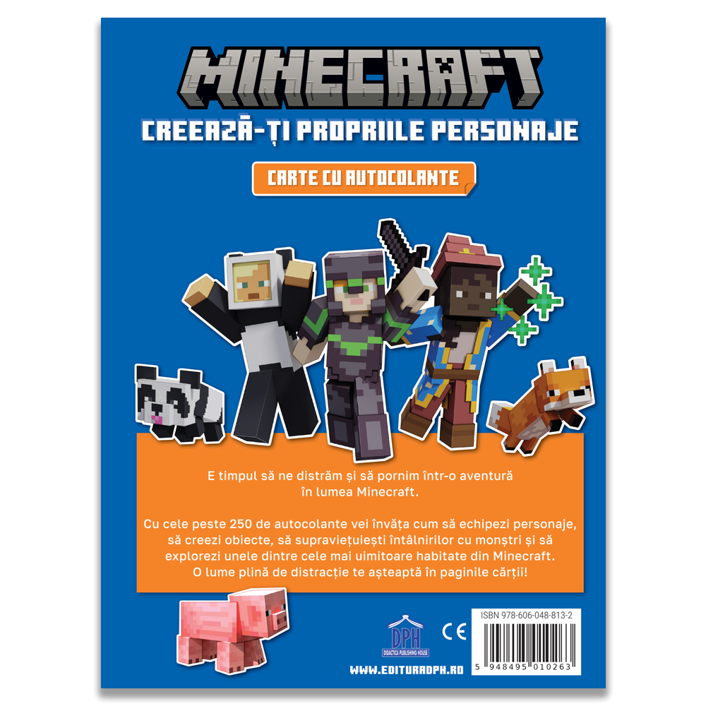 MINECRAFT. CREEAZA-TI PROPRIILE PERSONAJE - CARTE CU AUTOCOLANTE - DPH (978-606-048-813-2)