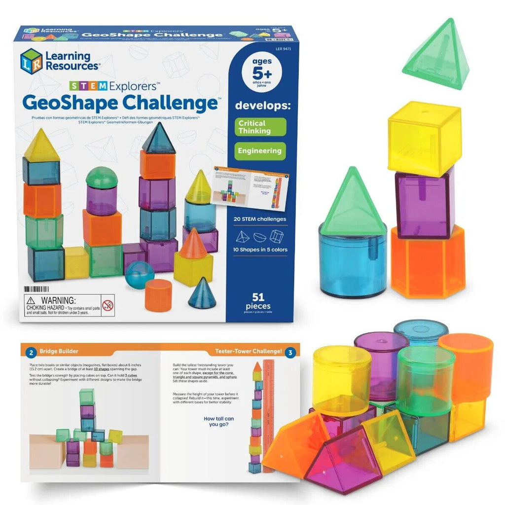 SET STEM EXPLORERS™ - PROVOCARI CU CORPURI GEOMETRICE - LEARNING RESOURCES (LER9471)