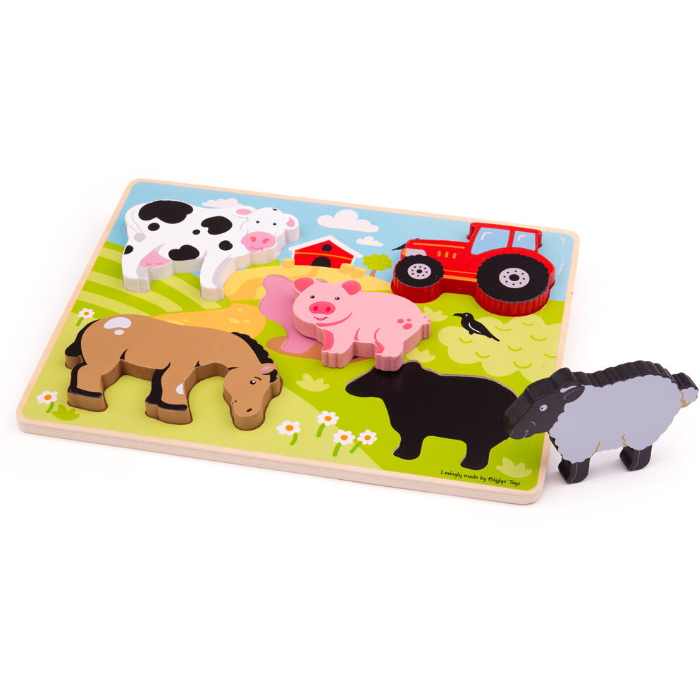 PUZZLE DIN LEMN - IN OGRADA - BIGJIGS TOYS (BJ326)