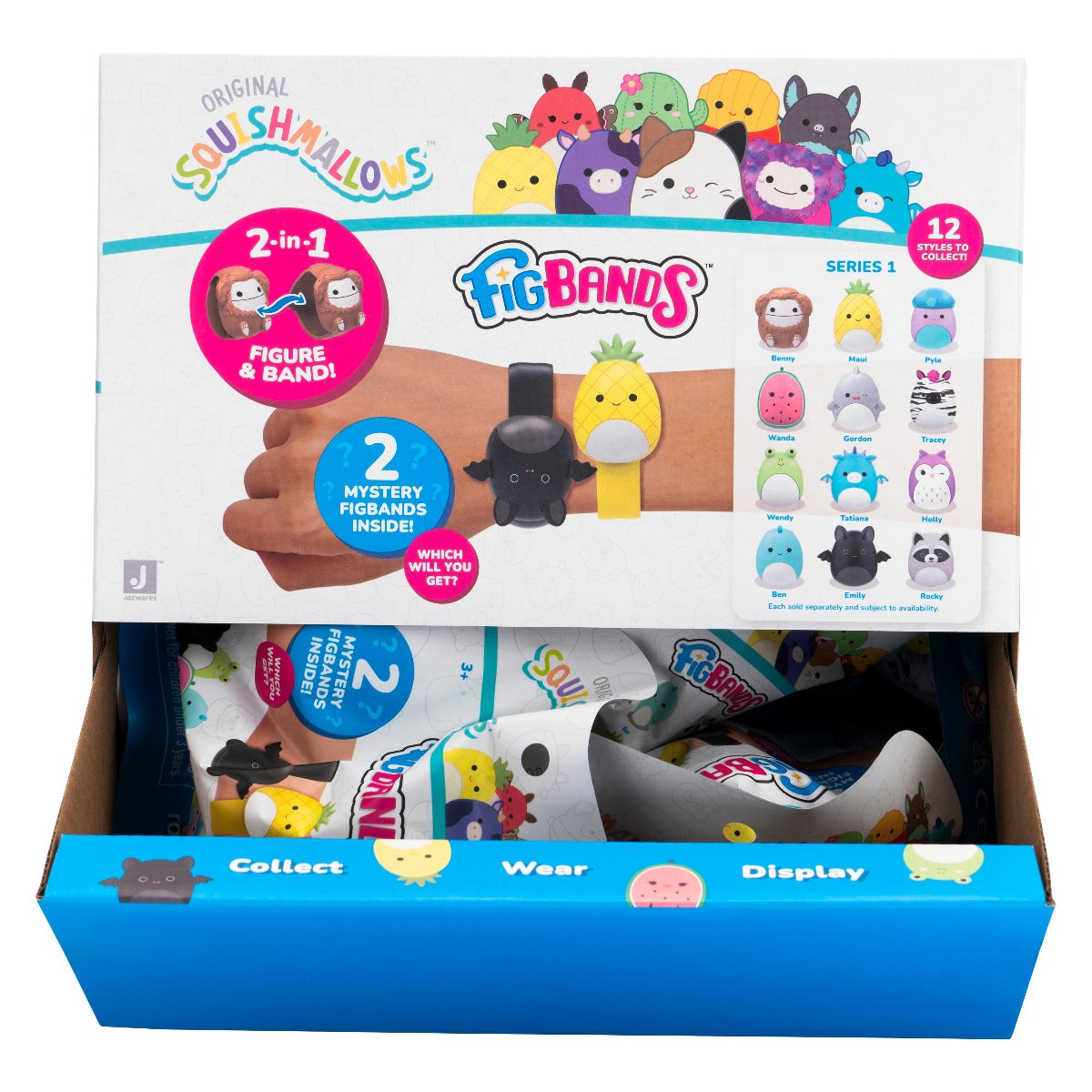 SQUISHMALLOWS - BRATARA CU FIGURINA ASCUNSA, DIVERSE MODELE - JAZWARES (BNDS00009)