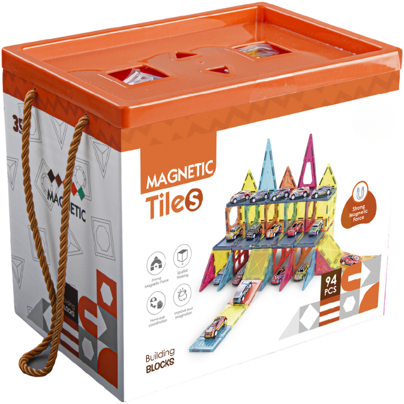 JOC MAGNETIC - PARCAREA MASINUTELOR 94 PIESE (7.5 CM) - BUFNITEL (CH1130)