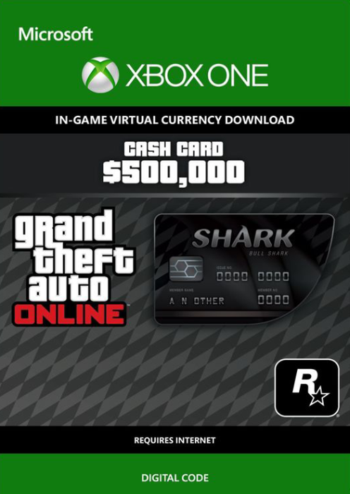GRAND THEFT AUTO ONLINE - $500.000 BULL SHARK CASH CARD - XBOX ONE - XBOX LIVE - EU - MULTILANGUAGE