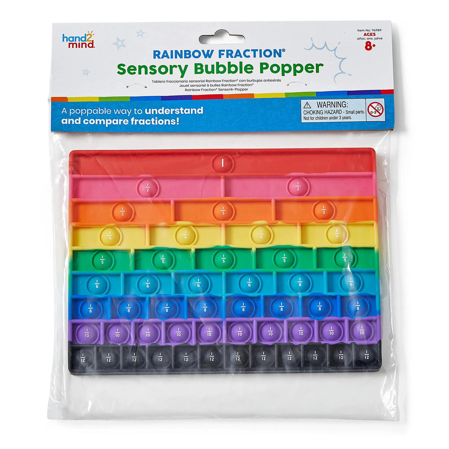 TABLITA SENZORIALA CU FRACTII - RAINBOW FRACTION® - HAND2MIND (96989)