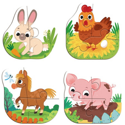 PUZZLE 4 IN 1 - FERMA VESELA ( 2, 3, 4 PIESE) - DODO (DO300686)