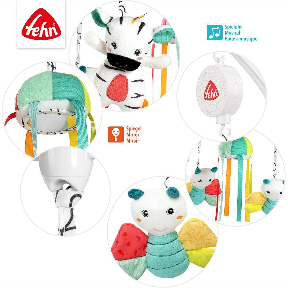 CARUSEL MUZICAL MOBIL - DOBABYDOO - FEHN (049190) - Libelula Vesela - Jucarii