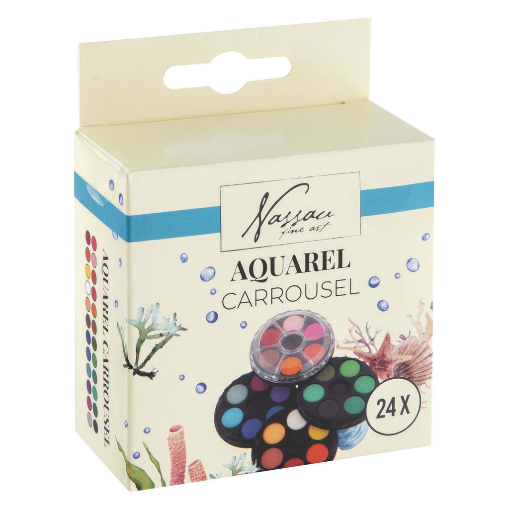 SET 24 ACUARELE - CARUSEL - NASSAU FINE ART (AR052805)
