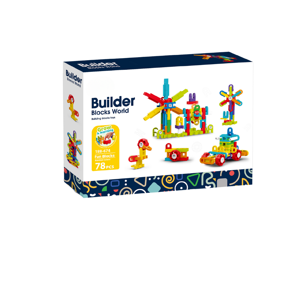 STEAM BUILDING SET - FUN BLOCKS (78 PIECES) - OWL (188-674)