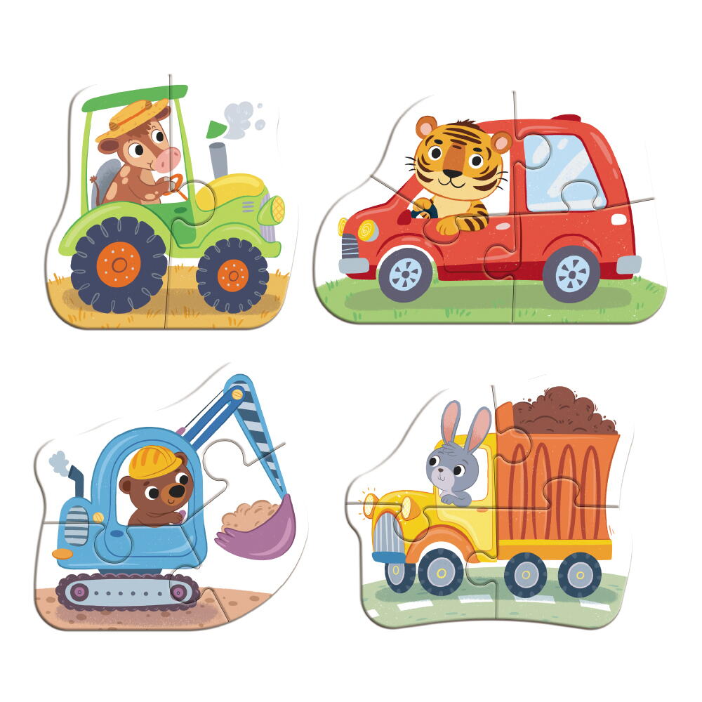 PUZZLE 4 IN 1 - VEHICULE (2,3,4 PIESE) - DODO (DO300685)