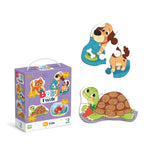 PUZZLE 4 IN 1 - ANIMALE DE COMPANIE (2, 3, 4 PIESE) - DODO (DO300688)
