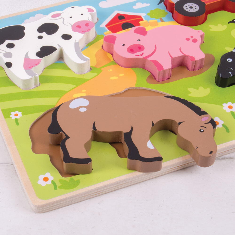 PUZZLE DIN LEMN - IN OGRADA - BIGJIGS TOYS (BJ326)