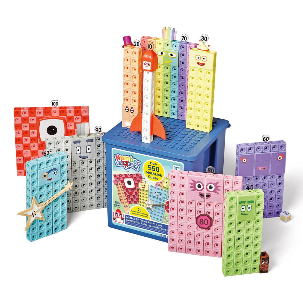 MATHLINK®CUBES NUMBERBLOCKS SET ACTIVITATI - EROII CU ZERO - HAND2MIND (HM96930-UK)
