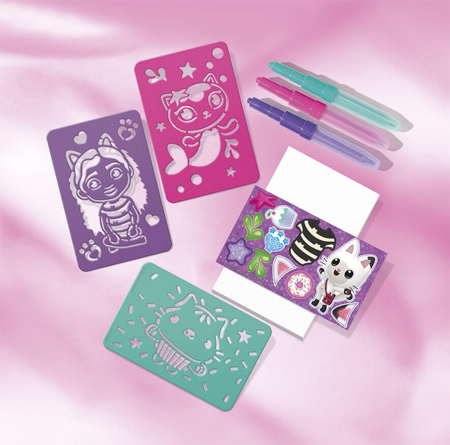 SET 3 IN 1 GABBY'S DOLLHOUSE - BRATARI, CARIOCI DE SUFLAT & PICTURA CU DIAMANTE - TOTUM (TT420366)