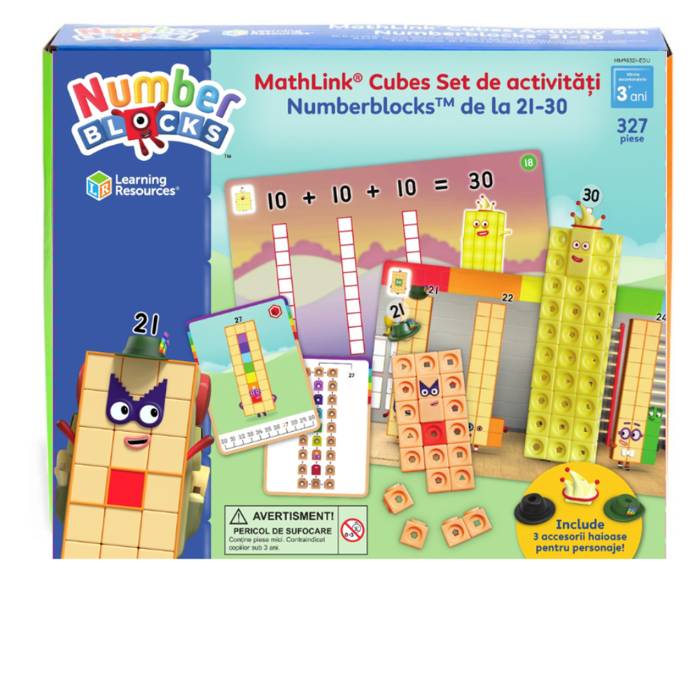 MATHLINK®CUBES NUMBERBLOCKS IN ROMANA SET DE ACTIVITATI DE LA 21 - 30 - HAND2MIND (HM96321-EDU)