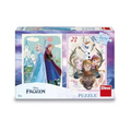PUZZLE 2 IN 1 - ANNA SI ELSA (2 X 77 PIESE) - DINO (386198)