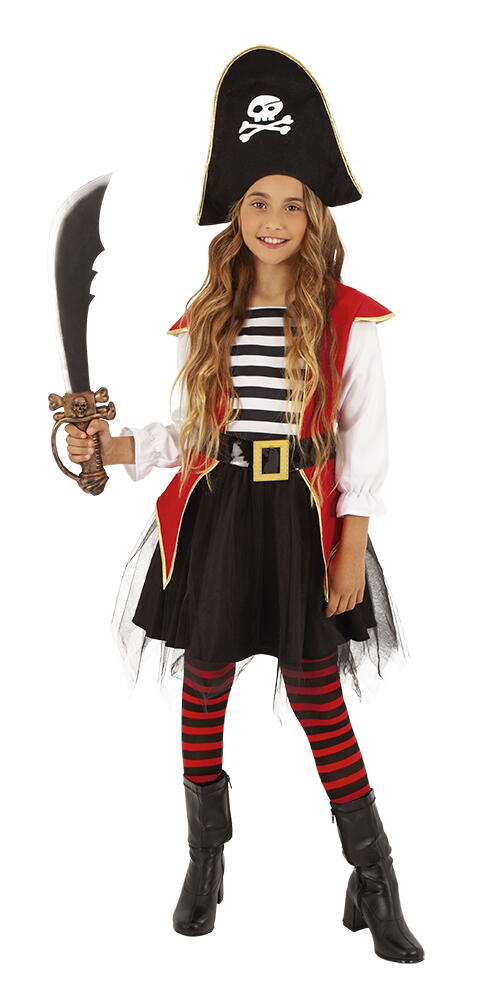 COSTUM DE CARNAVAL - PIRAT FETITA - RUBIES (S8614)