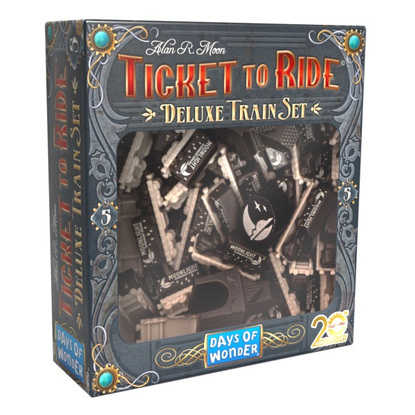 TICKET TO RIDE, SET ACCESORII EDITIE DELUXE ANIVERSARA 20 ANI, DIVERSE CULORI - DAYS OF WONDER (T2RDTS1)