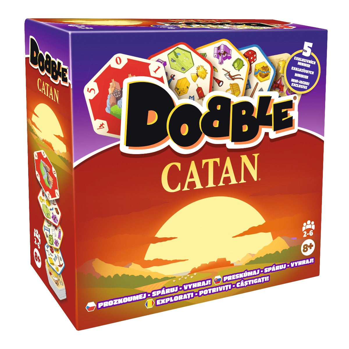 JOC DOBBLE CATAN, LIMBA ROMANA - ASMODEE (DOBCAT08CSSKRO)