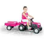 TRACTOR WITH PEDALS AND TRAILER - UNICORN - DOLU (D2508)