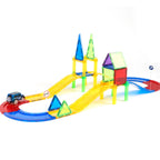 SET DE CONSTRUCTIE MAGNETIC 3D - CIRCUIT MASINUTE (45 PIESE) - MAGPLAYER (HM96089-UK) - Libelula Vesela - Jucarii