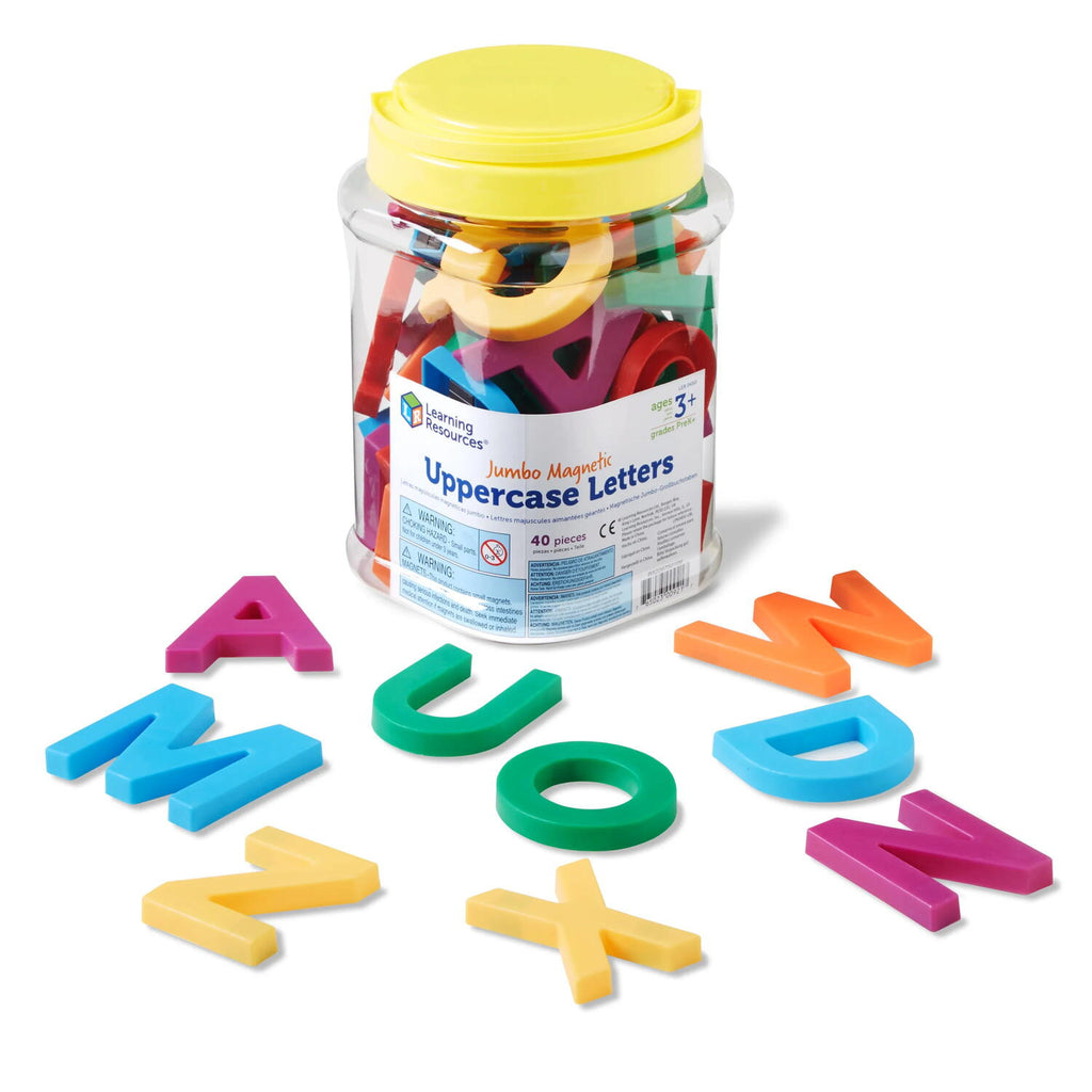 LITERE DE TIPAR MAGNETICE "JUMBO" - SET DE 40 DE PIESE - LEARNING RESOURCES (LER0450)