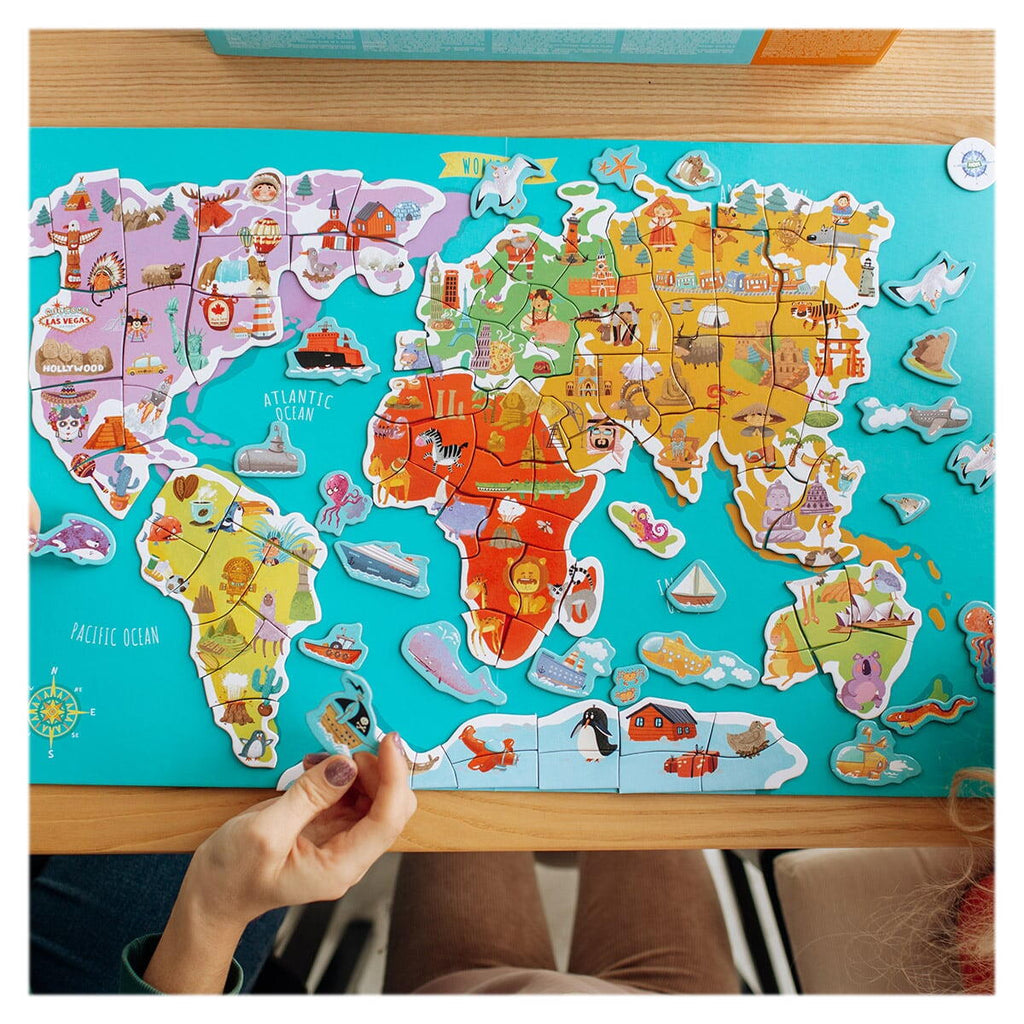 PUZZLE MAGNETIC - HARTA LUMII (118 PIESE) - DODO (DO200201)