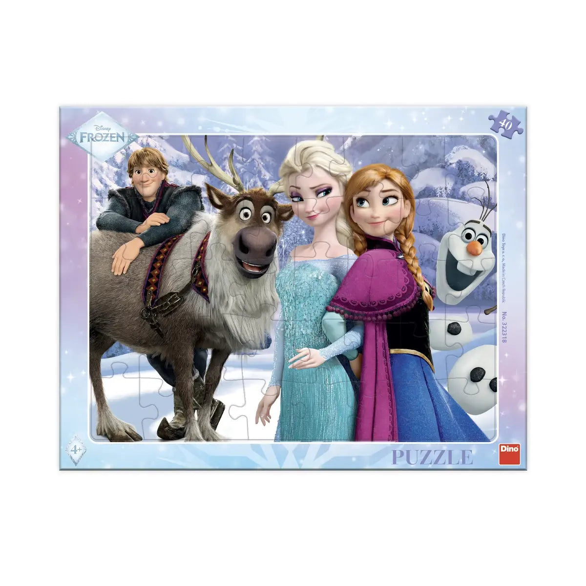 PUZZLE CU RAMA FROZEN - LA PLIMBARE (40 PIESE) - DINO (322318)