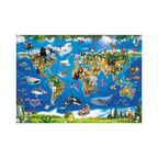 PUZZLE XL - HARTA ANIMALELOR (100 PIESE) - DINO (343566)