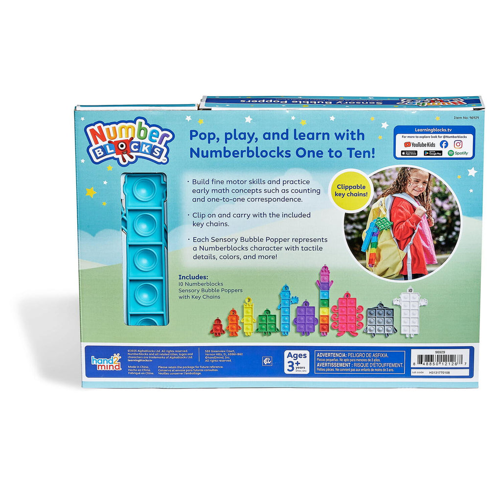 SET JUCARII SENZORIALE - NUMBERBLOCKS® DE LA 1 LA 10 - HAND2MIND (HM96929-UK)