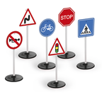 SET SEMNE DE CIRCULATIE MARI (6 BUC.) - DOLU (D8080)