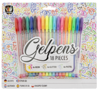 SET OF 18 GEL PENS - GRAFIX (150025)