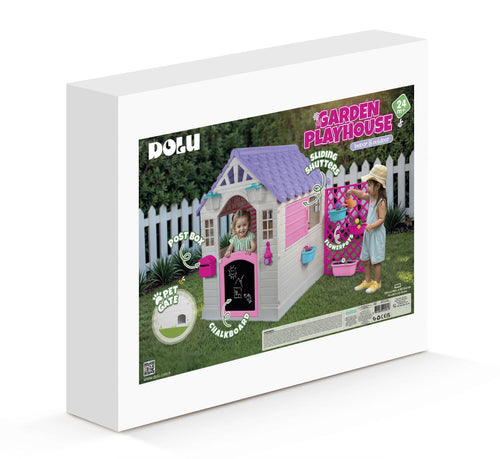CASUTA DELUXE PENTRU COPII - ALB & ROZ - DOLU (D2582)