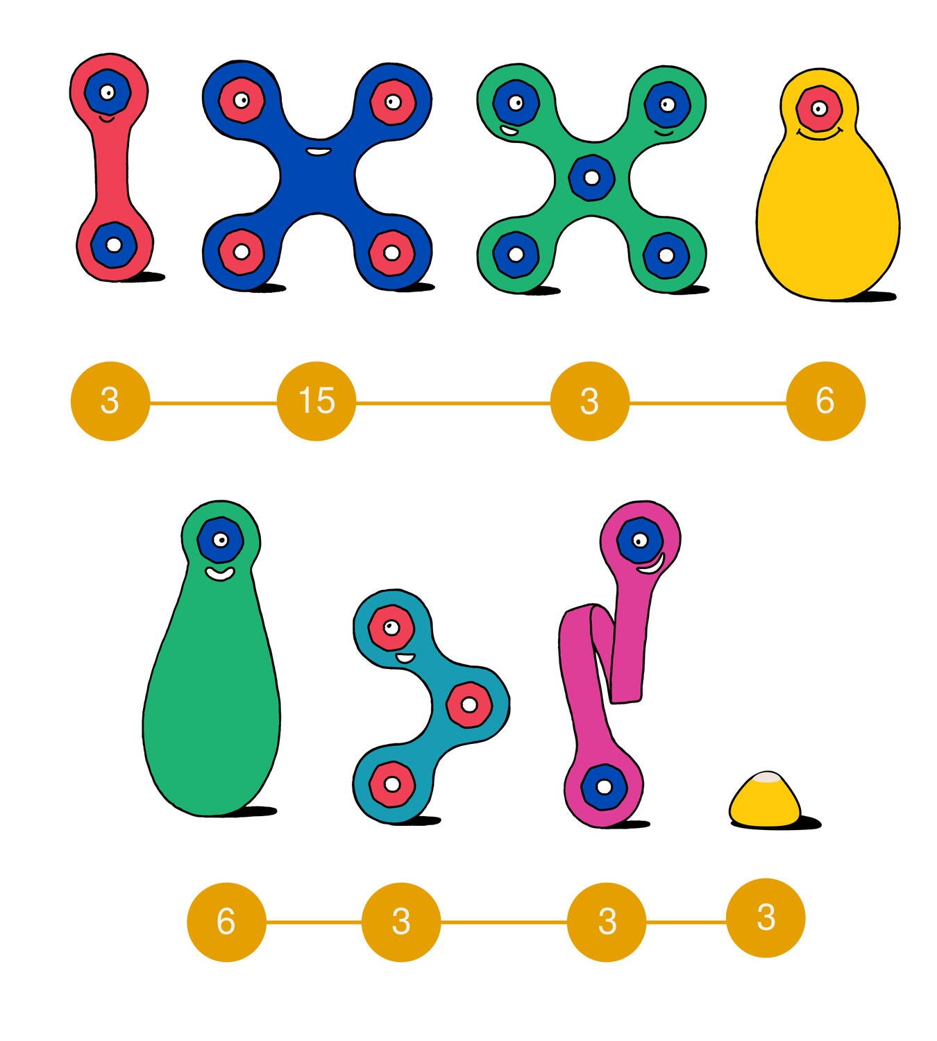 CLIXO® MAGNETIC BUILDING TOY - RAINBOW (42 PIECES) - CLIXO (CL-RBOW-RB-1)