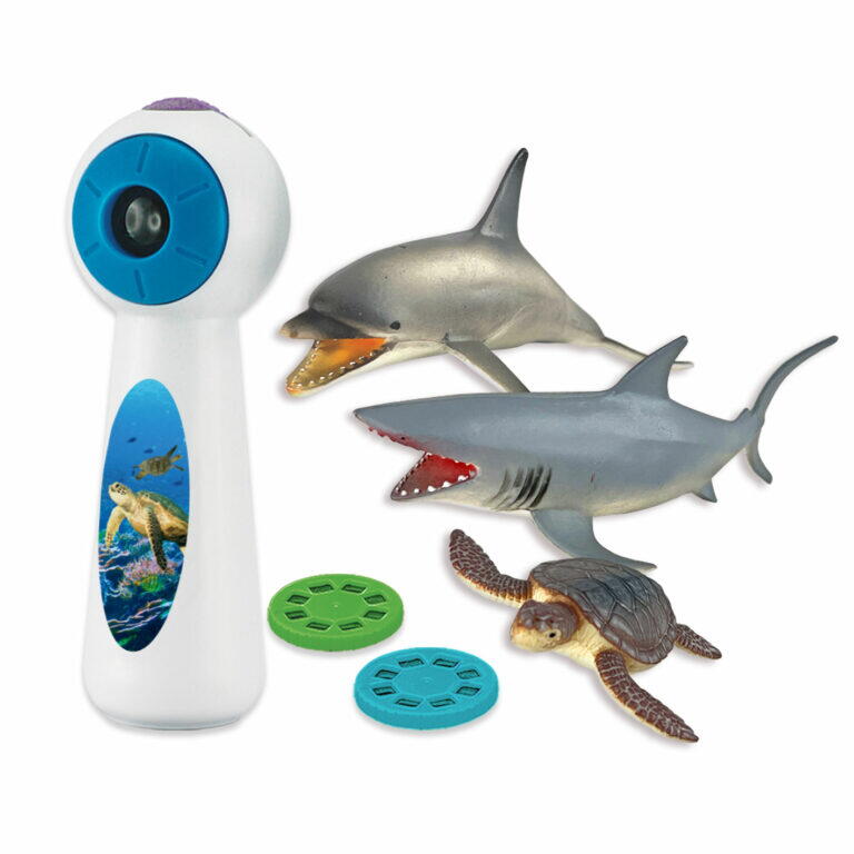SET PROIECTOR TIP LANTERNA & 3 FIGURINE - ANIMALUTE MARINE - AMBO FUNTAMIN (AF6305SW)